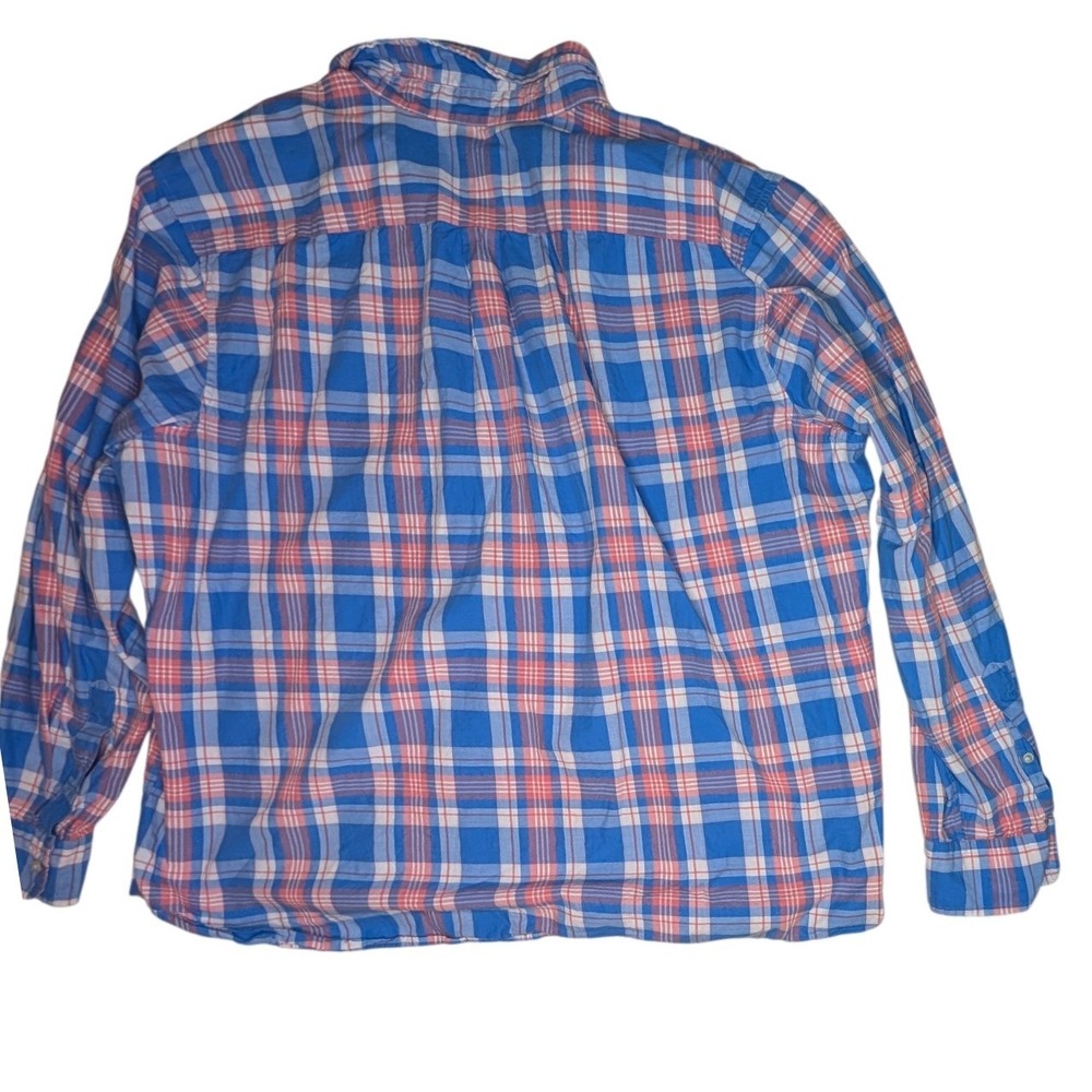 Vineyard Vines Button Up Mens XXL Blue Pink Whale Shirt Plaid 1W011375 Cotton - Picture 6 of 6
